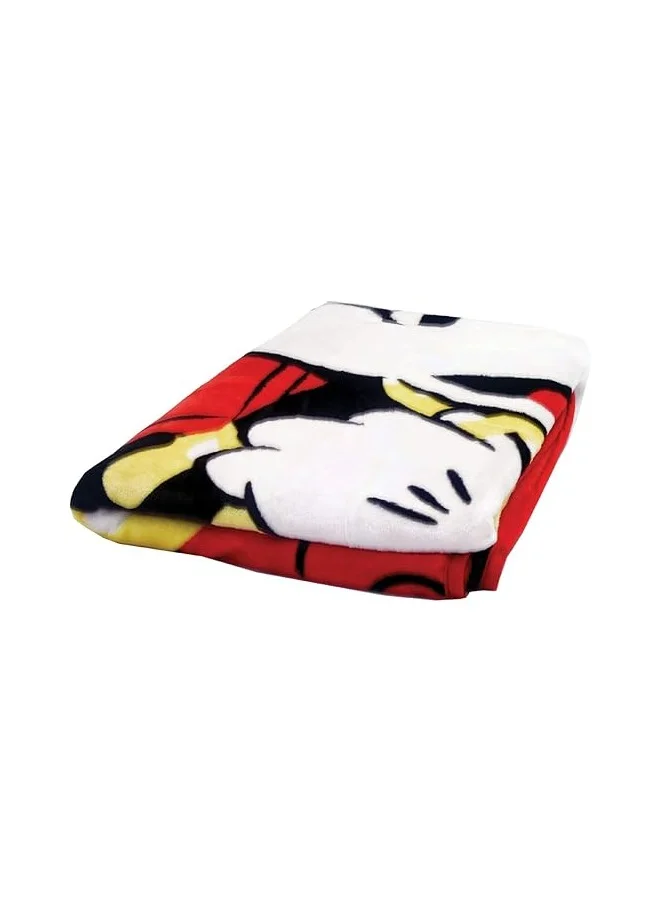 ديزني Disney Minne Mouse Design Flannel Blanket Polyester Red 160x220cm